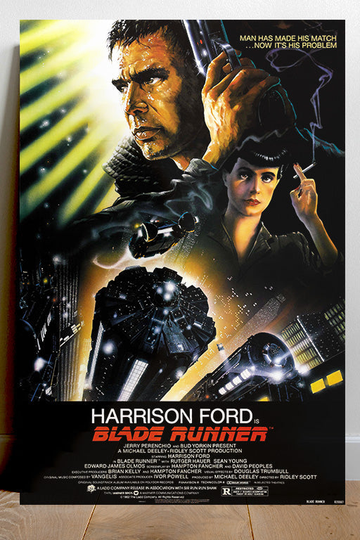 Blade Runner Harrison Ford 24x36 inch Poster | Sci-Fi Movie Art | Retro Film Print | Cyberpunk Wall Decor | Dystopian Future Aesthetic | Glossy Movie 24x36 inch Poster | Cult Classic Cinema Artwork