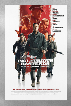 Inglourious Basterds Brad Pitt Premium Gloss Poster | Quentin Tarantino Film Design | Movie Memorabilia for Film Buffs