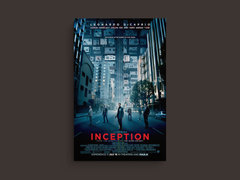 Inception Canvas Print | Leonardo DiCaprio | Movie Poster Wall Art Decor