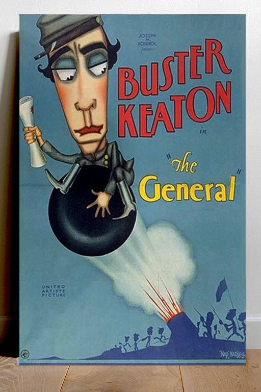 The General Buster Keaton Premium Gloss Poster | Classic Film Movie Decor Print | Vintage Silent Cinema Wall Art