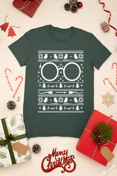 UGLY Festive Harry Potter Christmas T-shirt | Wizarding World Holiday Tee | Magical Xmas Apparel