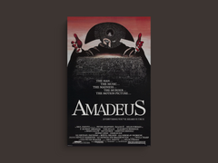 Amadeus Canvas Print | Film Poster Design | Mozart Brushstroke Art | Tom Hulce Decor