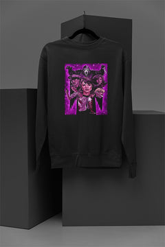 Horror | Scream Film Neon Design Cozy Pullover Sweatshirt | Spooky and Warm Halloween Attire