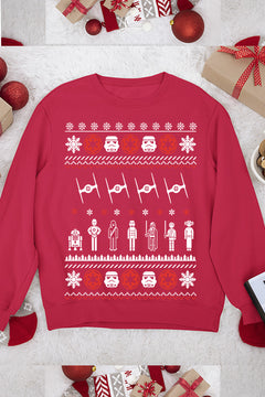 UGLY Christmas Sweatshirt: Star Wars Troops | Galactic Holiday Cheer | Empire Era Festivities