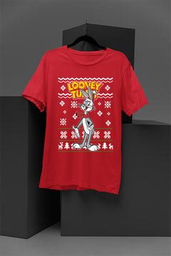 UGLY Bugs Bunny Christmas Retro Festive Tee | Looney Tunes Nostalgia | Vintage