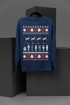 UGLY Christmas Sweatshirt: Star Wars Troops | Galactic Holiday Cheer | Empire Era Festivities