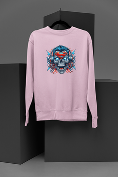 "Superman Skull Beats Sweatshirt | DC Comics-Inspired Metalic Design | Urban Hip Hop Fashion | Limited Edition Release"