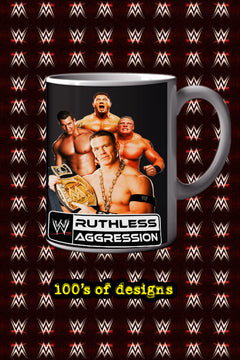 RUTHLESS AGGRESSION 11oz Mug Pro Wrestling | RUTHLESS AGGRESSION Design featuring Lead Actor Name