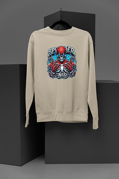 "Arachnid Avenger Sweatshirt | Spiderman Skeleton Graphic | Marvel Inspired Design"