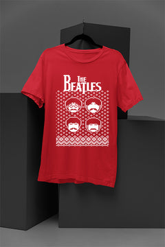 UGLY Retro Beatles Christmas T-Shirt | Vintage Beatles Ugly Design | Festive Fab Four Tee |