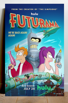 Futurama Leela Premium Gloss Poster | TV Show Bender Design