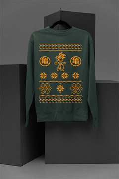 UGLY Dragon Ball Goku Christmas Chaos Sweatshirt | Goku Christmas Sweater | Festive Dragon Ball Z