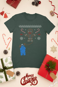 UGLY Festive Cookie Monster Christmas T-Shirt | Retro Holiday Splurge | 90s Nost