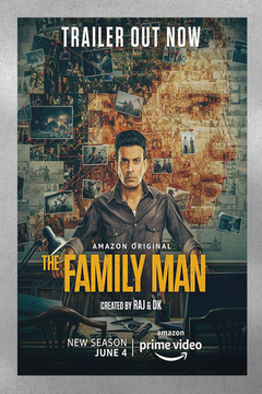 The Family Man | Manoj Bajpayee | Premium Gloss Poster | TV Show Merch | Minimalist Design