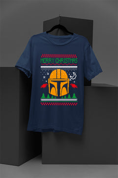 UGLY Mandalorian Holiday Cheer Christmas T-Shirt | Beskar Armor | Grogu | Bounty Hunter |