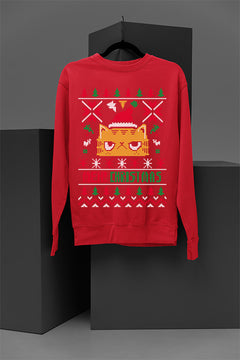 UGLY Meh! Christmas Cat | Vintage Christmas | Retro Era | Festive Feline | Quir