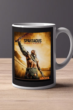 Spartacus 11oz Mug | TV Show Tribute | Poster Design | Action Drama | Spartacus TV Series | Lead Actor's Name