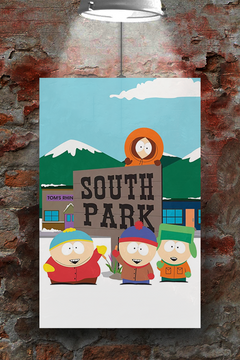 South Park Poster - Featuring Trey Parker | Matt Stone - TV Show Design - Gloss Finish - Fan Art - Memorabilia - Comedy Central - Cartoon Characters