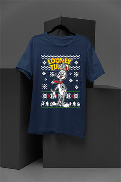 UGLY Bugs Bunny Christmas Retro Festive Tee | Looney Tunes Nostalgia | Vintage