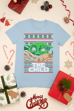 KIDS UGLY Galactic Groove Star Wars Baby Yoda The Child Christmas Tee | Kids Christmas