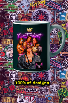 BRET HART 11oz Mug | WWE Legend "The Hitman" Bret Hart - Wrestling Fan Gift