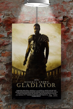 Gladiator Russell Crowe Premium Gloss Poster | Epic Film Memorabilia | Designer Gladiator Art Print | Movie Poster Wall Decor