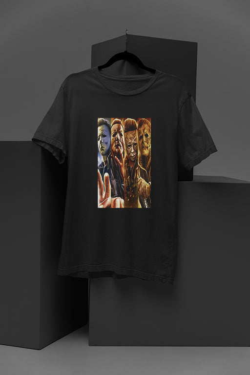 Horror Michael Myers Graphic Tee | Vintage Horror Film Shirt | Classic Slasher Movie Costume Top | Scary Halloween T-shirt