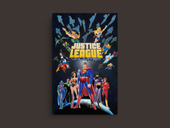 Justice League Unlimited Canvas Print | DC Comics | Justice League Unlimited Design | Superman Wonder Woman Batman Flash Green Lantern Hawk Girl Martian Manhunter Canvas Print