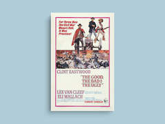 The Good, the Bad and the Ugly Canvas Print | Film Poster Wall Art | Clint Eastwood | Spaghetti Western Design