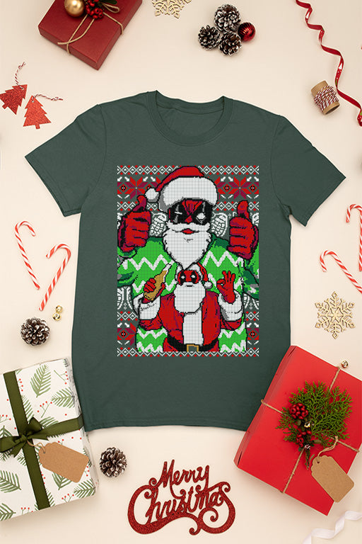 KIDS UGLY: Deadpool-Santa Pool Christmas T-Shirt | Kids Christmas Ugly Design |
