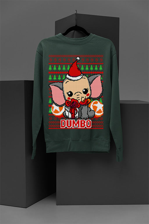 UGLY Dumbo Christmas Sweater | Vintage Dumbo Inspired | Retro Ugly Christmas Sweatshirt |