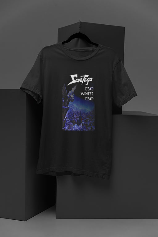 Savatage Dead Winter Dead Band Tee | Vintage 90s Metal Merch | Jon Oliva Music Apparel | Retro Heavy Metal Fashion | Rock Concert Nostalgia Shirt