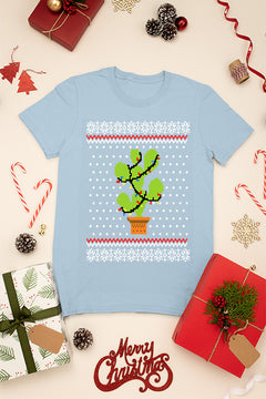 KIDS UGLY Christmas Cactus T-shirt | Festive Kids Christmas Ugly TEE|