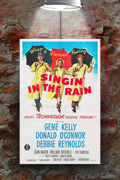 Singin' in the Rain Gene Kelly Gloss Poster | Classic Film Art Print | Vintage Hollywood Decor