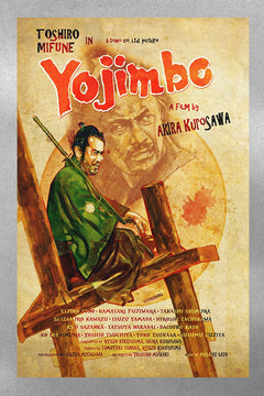 Yojimbo Toshiro Mifune | Samurai Movie Poster | Glossy Wall Art | Japanese Cinema Decor | Akira Kurosawa Artwork | Vintage Film Poster | Retro Samurai Aesthetic | Classic Japanese Film Decor