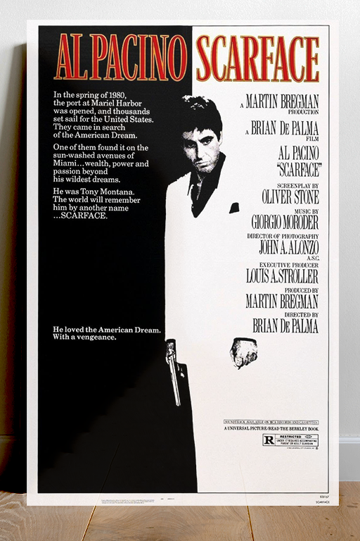 Scarface Al Pacino Premium Gloss Poster | Film Memorabilia | Vintage Movie Art Print