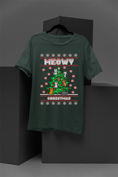 UGLY Meowy Christmas | Retro Ugly Design | Vintage Holiday Collection | Festive Feline Fashion