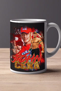 JOHN CENA 11oz Mug Pro Wrestling Superstar Collectible Gift Merchandise | WWE Wrestling Fan Gift | John Cena Fan Art Tribute Mug