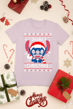 KIDS UGLY Ohana Christmas T-Shirt | Lilo and Stitch Ugly Sweater Design