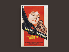 Sunset Blvd Canvas Print: Gloria Swanson | William Holden | Film Noir Decor