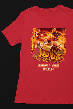 Judas Priest Firepower 2018 Budapest | Vintage Metal Rock Band Tee inspired by the Iconic Concert | Classic Heavy Metal Style from the Peak of Judas Priest's Success