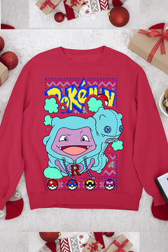 UGLY Koffing Christmas Cheer Sweatshirt | Vintage Kanto Villain | Retro Team Rocket Style