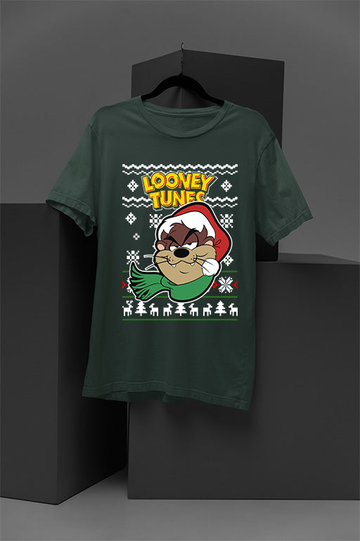 UGLY Taz Tasmanian Devil Christmas T-Shirt | Looney Tunes | Vintage |