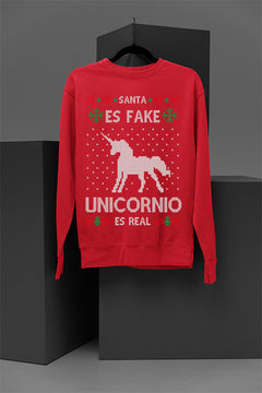 "Santa is Fake Unicorns are Real" Christmas Sweatshirt | Holiday Fashion | Trend"