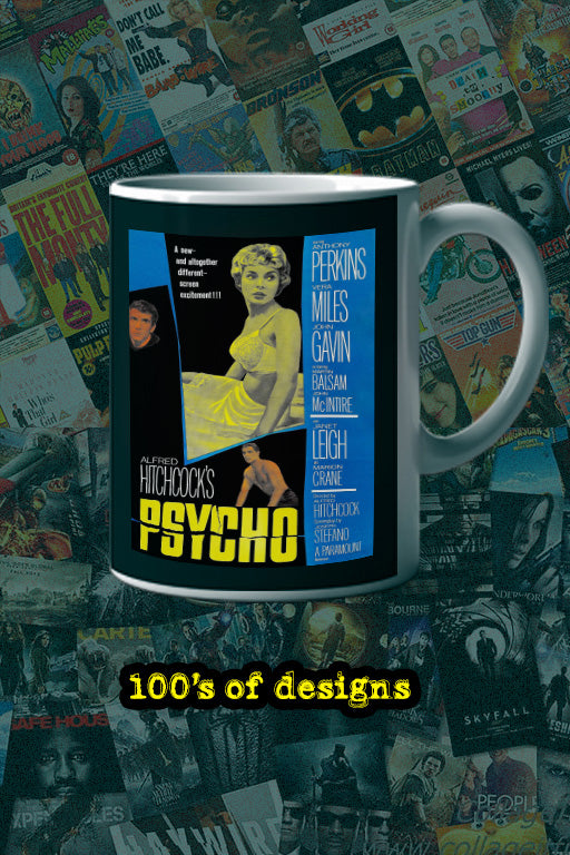 Psycho 11oz Mug | Film Memorabilia | Psycho Design - Anthony Perkins