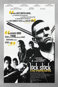 Lock, Stock and Two Smoking Barrels - Jason Statham Gloss Film Poster | Vintage Guy Ritchie Movie Print | Retro British Film Decor