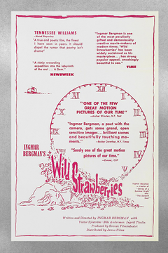 Wild Strawberries Gloss Poster | Vintage Film Print | Ingmar Bergman | Classic Cinema Art Print | Retro Swedish Movie Wall Decor