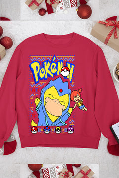 UGLY Psyduck Christmas Chaos | Psyduck Pokemon Retro | Ugly Christmas Sweatshirt | Vintage