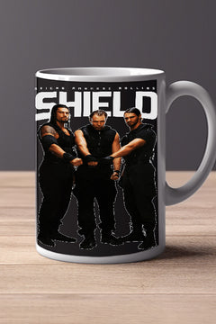 THE SHIELD 11oz Mug Featuring Pro Wrestling Superstar Dean Ambrose | WWE Collectible Coffee Cup | Wrestling Fan Gift Accessory
