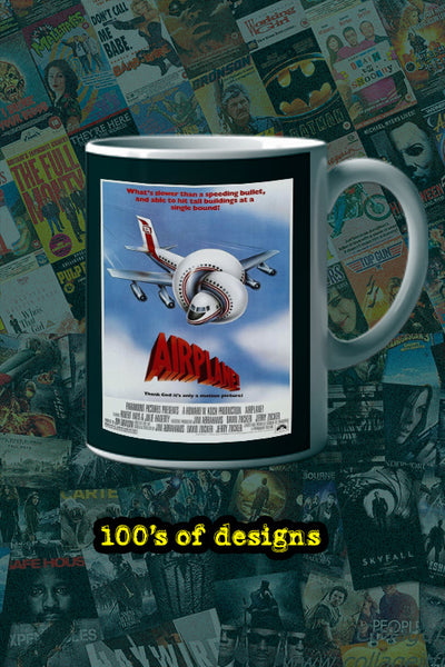 Airplane 11oz Mug Movie Poster Leslie Nielsen | Retro Film Gift